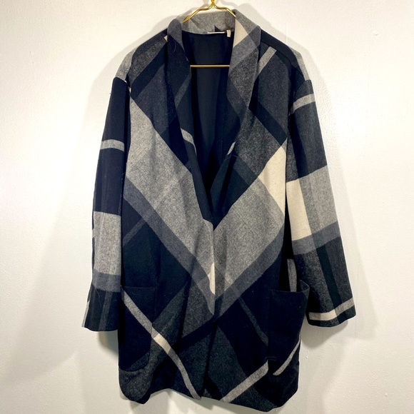 LOGO by Lori Goldstein Jackets & Blazers - LOGO Lori Goldstein plaid sweater jacket M